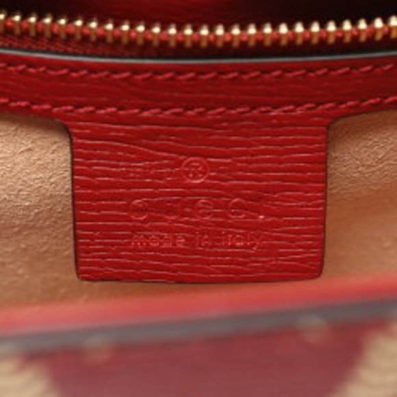 Gucci Sylvie Sherry GG Leather Shoulder Bag Red Multicolor - Picture 4 of 7